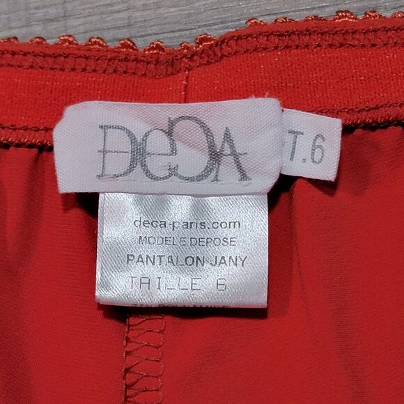 Deca Paris US Size 16 Pull On Art to Wear Stretchy Nylon Cropped Ankle Pants - Picture 4 of 11